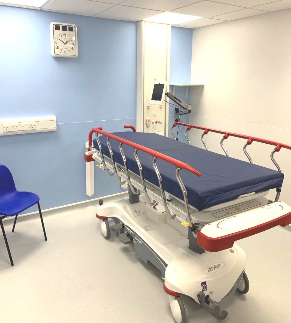 An example of a patient cubicle at the Horton General Hospital